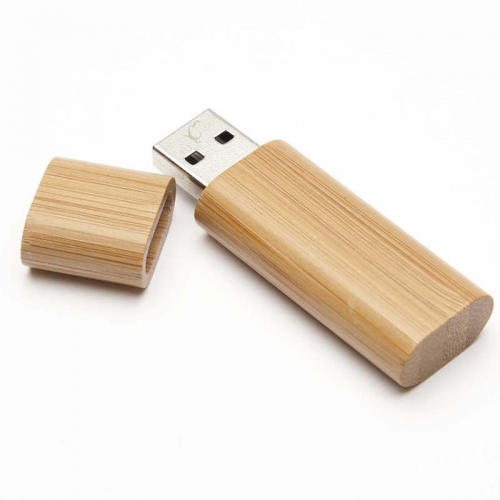 Bamboo USB Flash Drive Custom Logo Disk On Key Gift