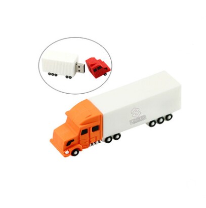 Customized Truck shape PVC/rubber Model 4GB-64GB flash drive memory stick pendrive