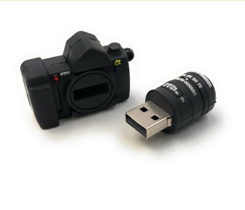 Rubber Camera Flash Drives USB Memory Storage Stick