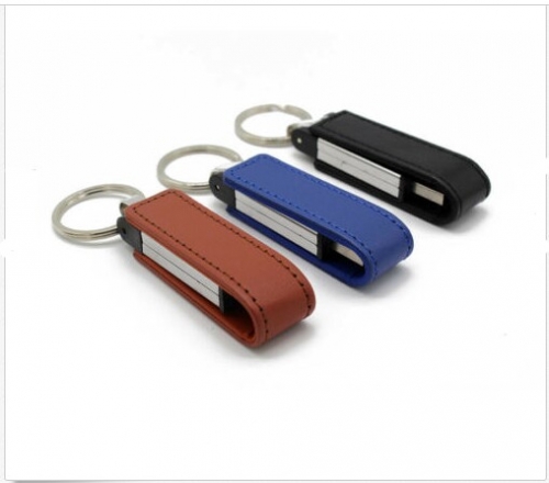 Leather Keychain USB flash drive memory stick pendrive U Disk