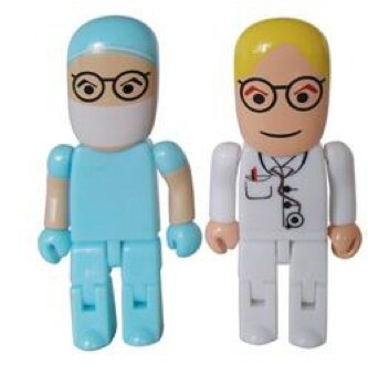 Custom LOGO Cute Doctor Nurse USB 2.0 Flash Drive Cartoon Pendrive